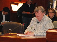 Sharon Palmer testifies on SB 24.